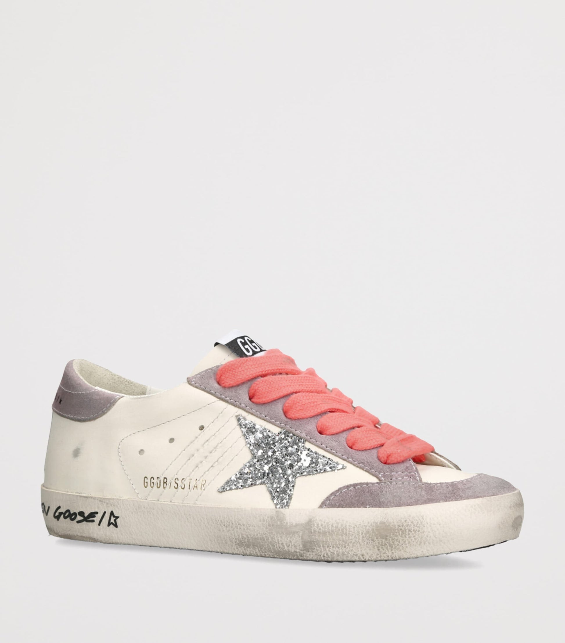 White Leather Super-Star Sneakers