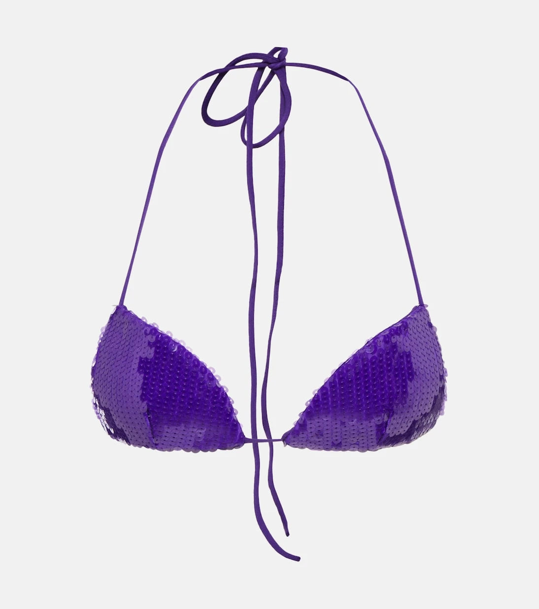 LaQuan Smith - Sequined halterneck bra top