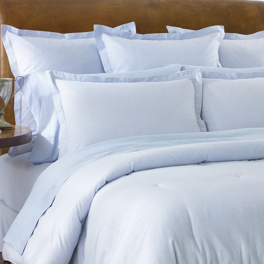 Oxford II Blue Super King Duvet Cover (260cm x 220cm)