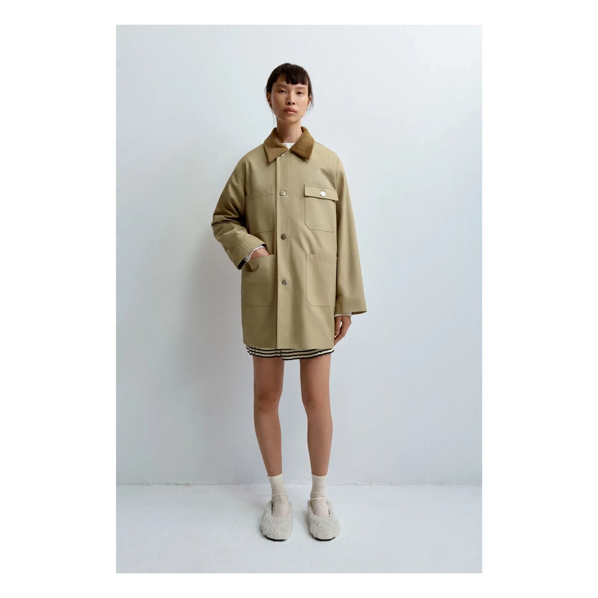 Cordera - Button-down jacket  | Beige