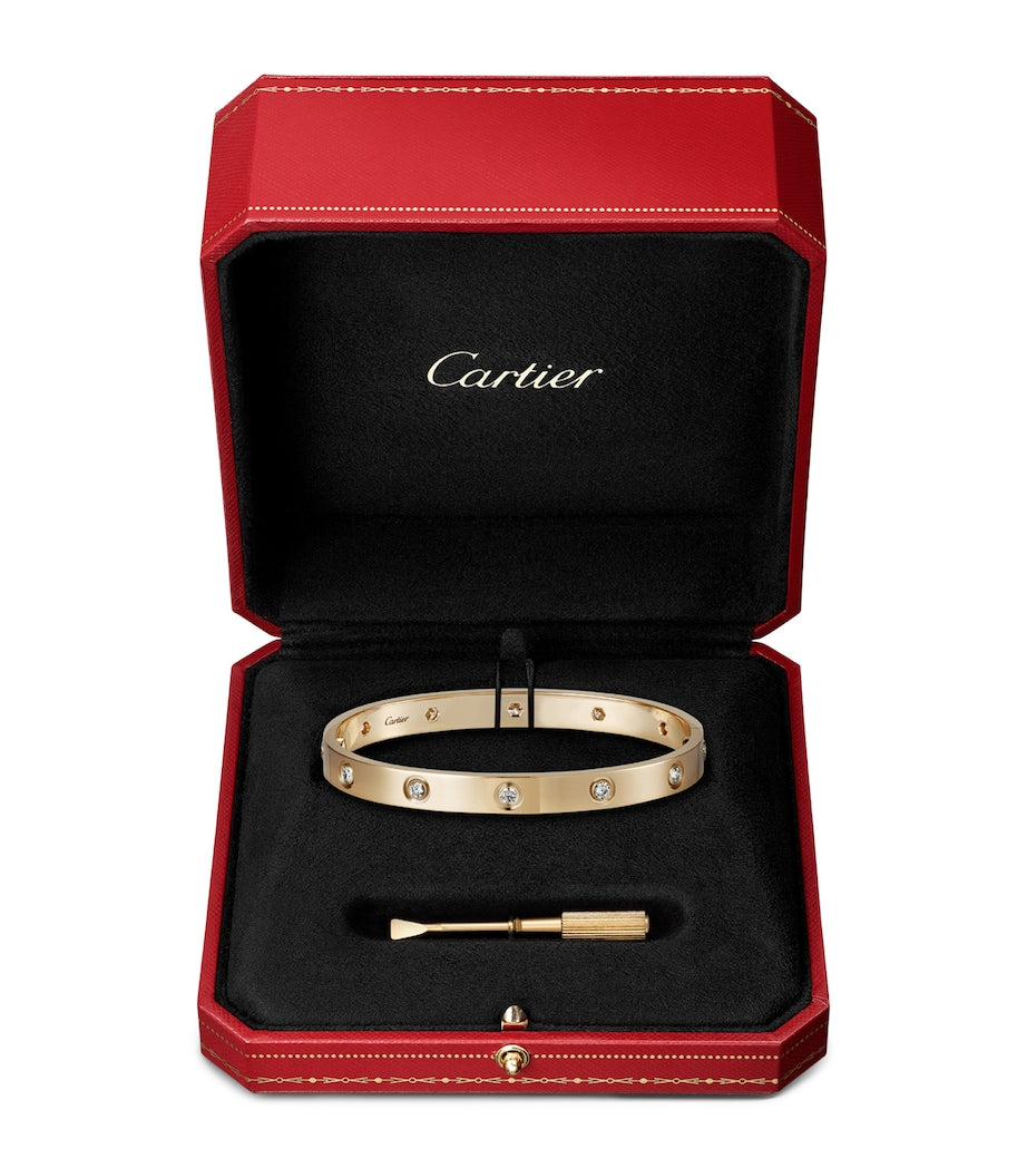 LOVE Classic Yellow Gold 10-Diamond Bracelet