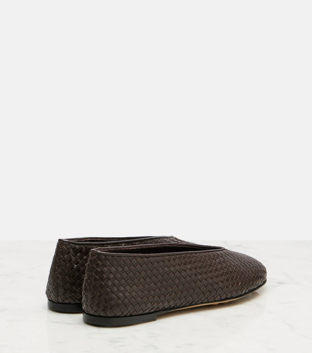 Bottega Veneta - Rosa woven leather ballet flats