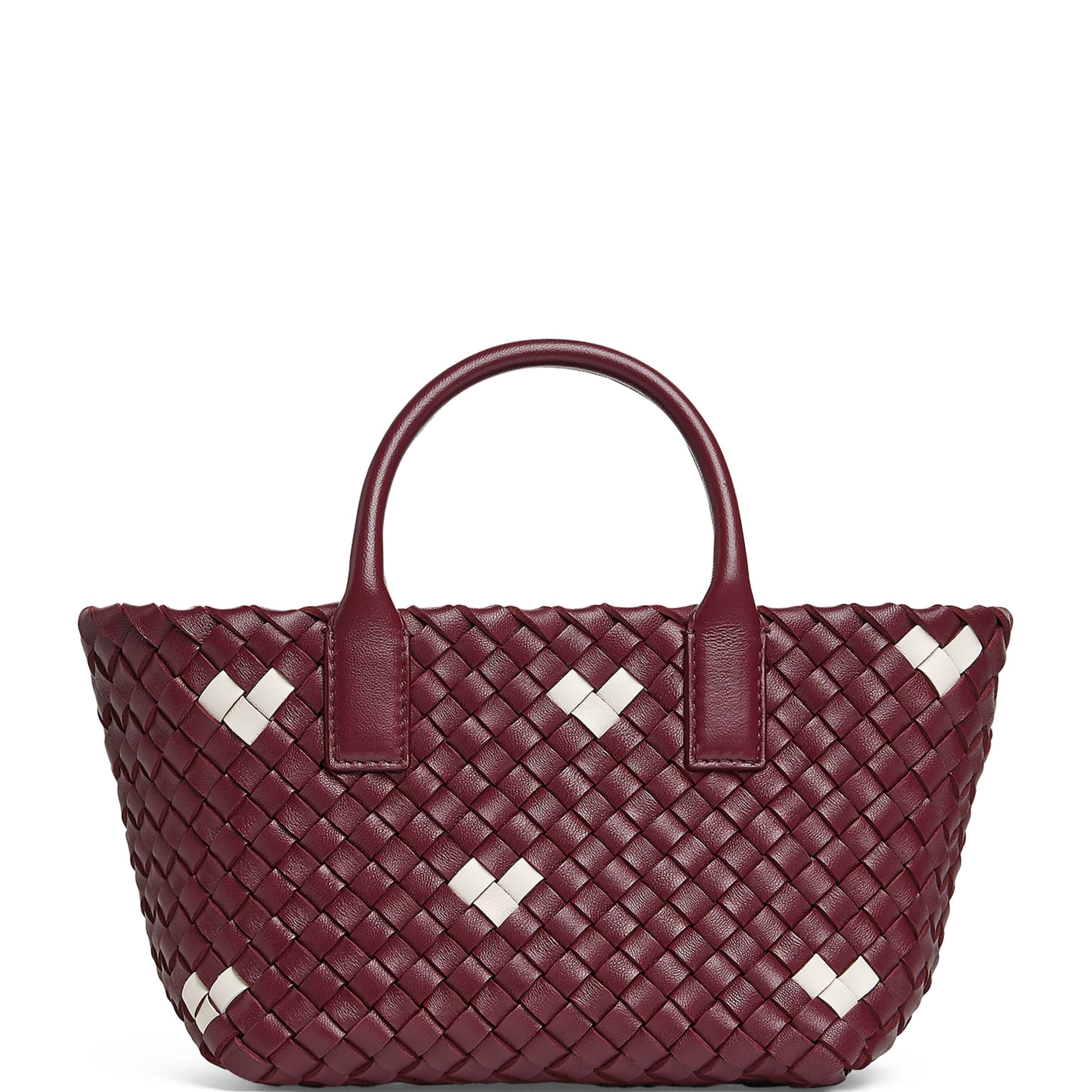 Brown Mini Leather Cabat Tote Bag