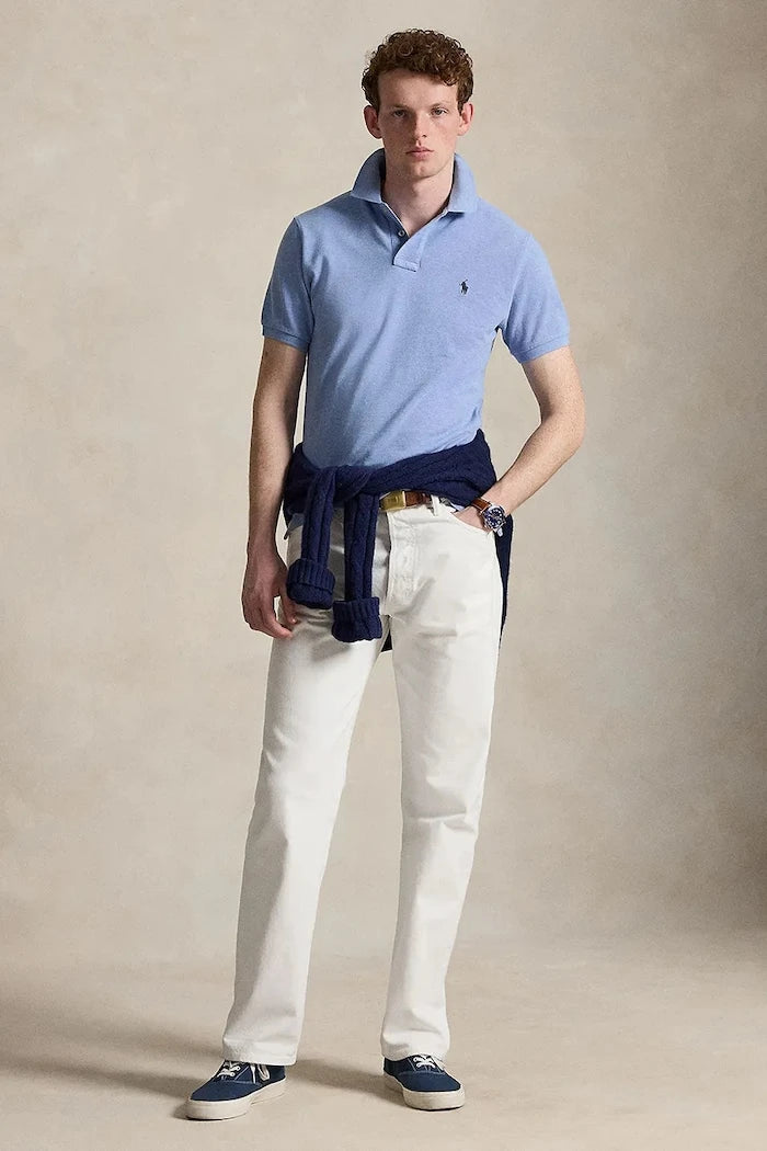 Памучна тениска с яка Polo Ralph Lauren