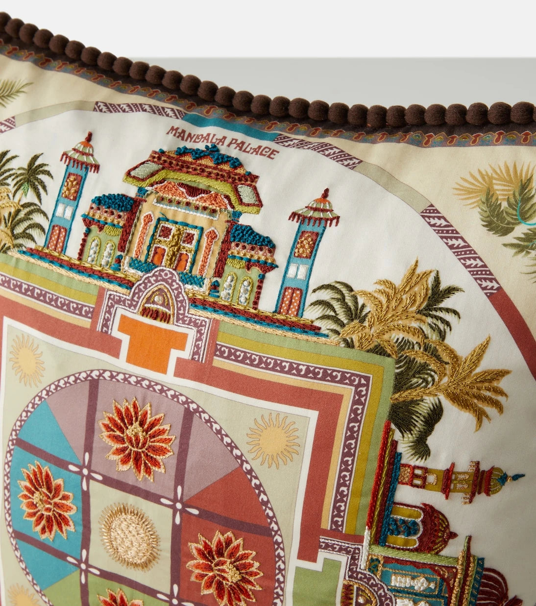 Etro - Embroidered cotton cushion