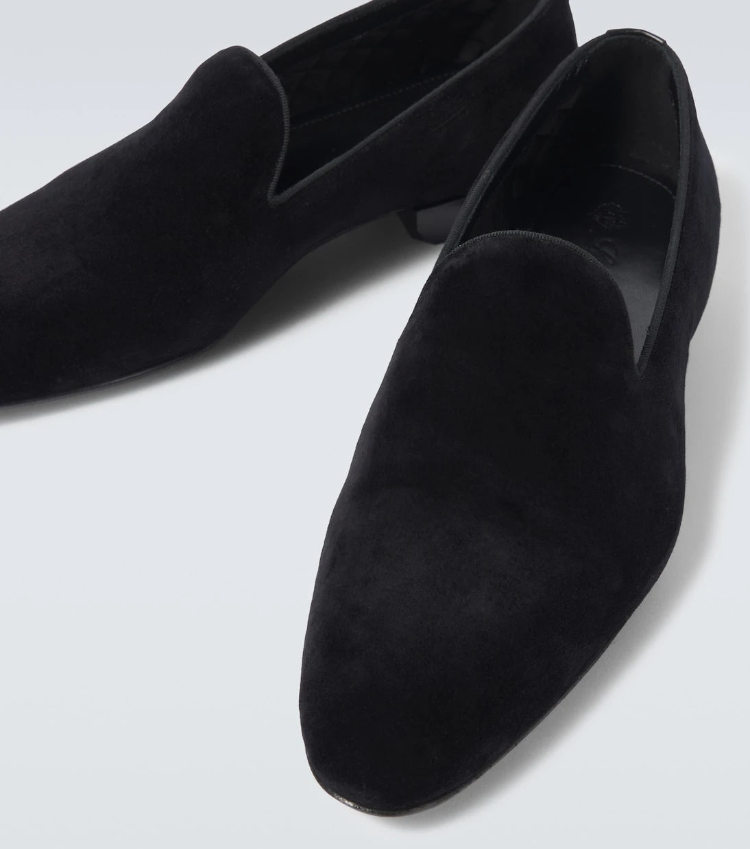 Loro Piana - Leather-trimmed velvet loafers