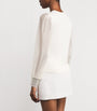 ME+EM Ivory Jersey Ballon-Sleeve Blouse