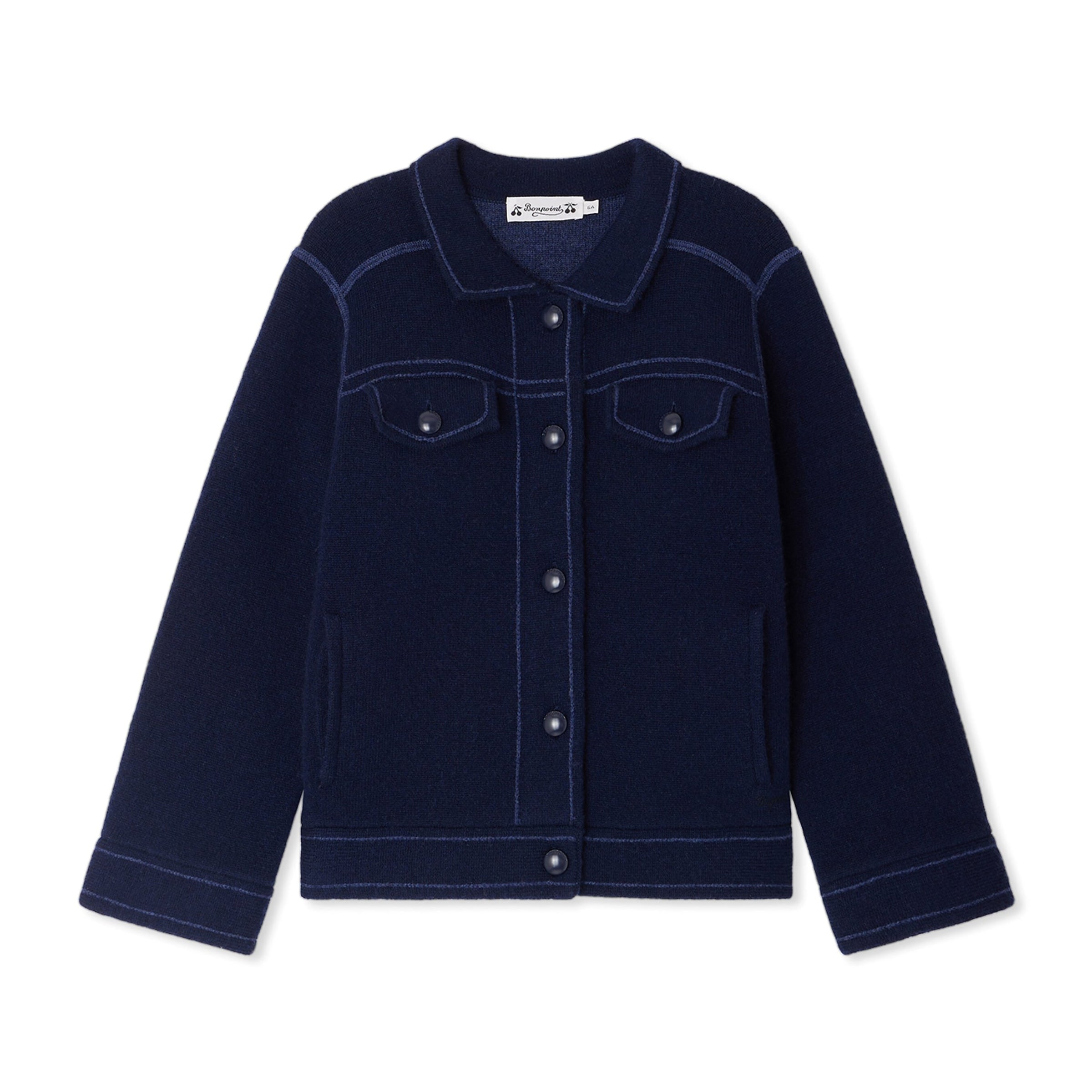Wool-Cashmere Button-Up Jacket (4-8 Years)
