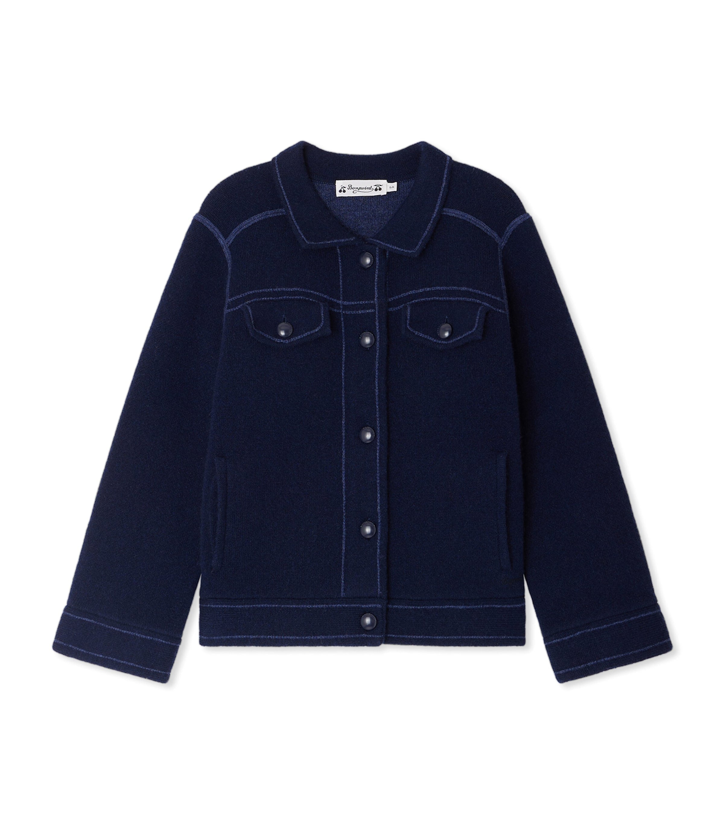 Wool-Cashmere Button-Up Jacket (4-8 Years)