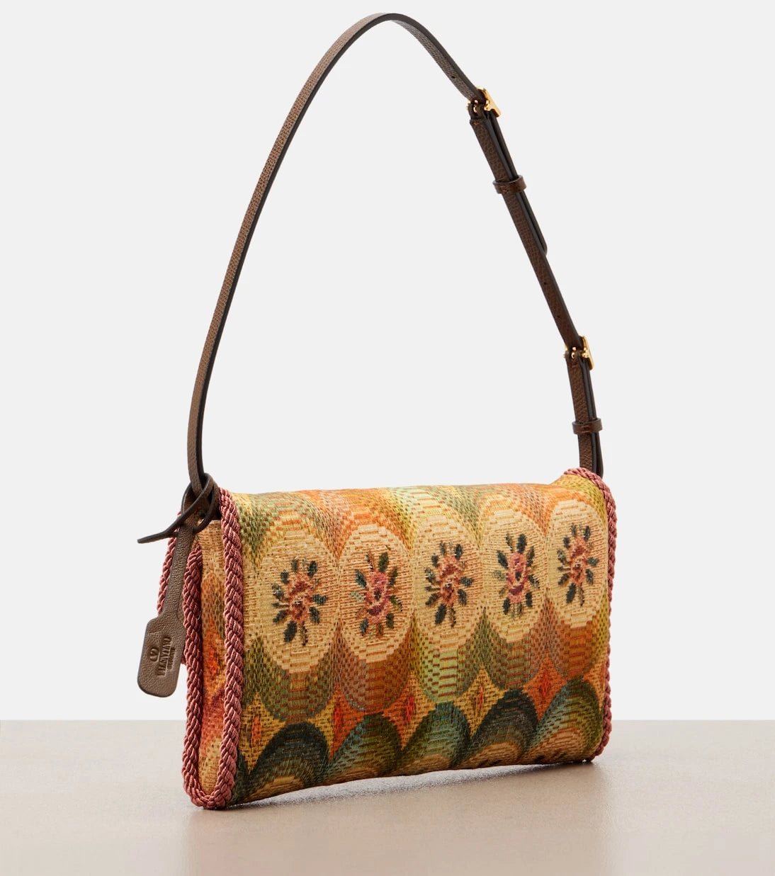 Valentino Garavani - DeVain Small floral jacquard shoulder bag