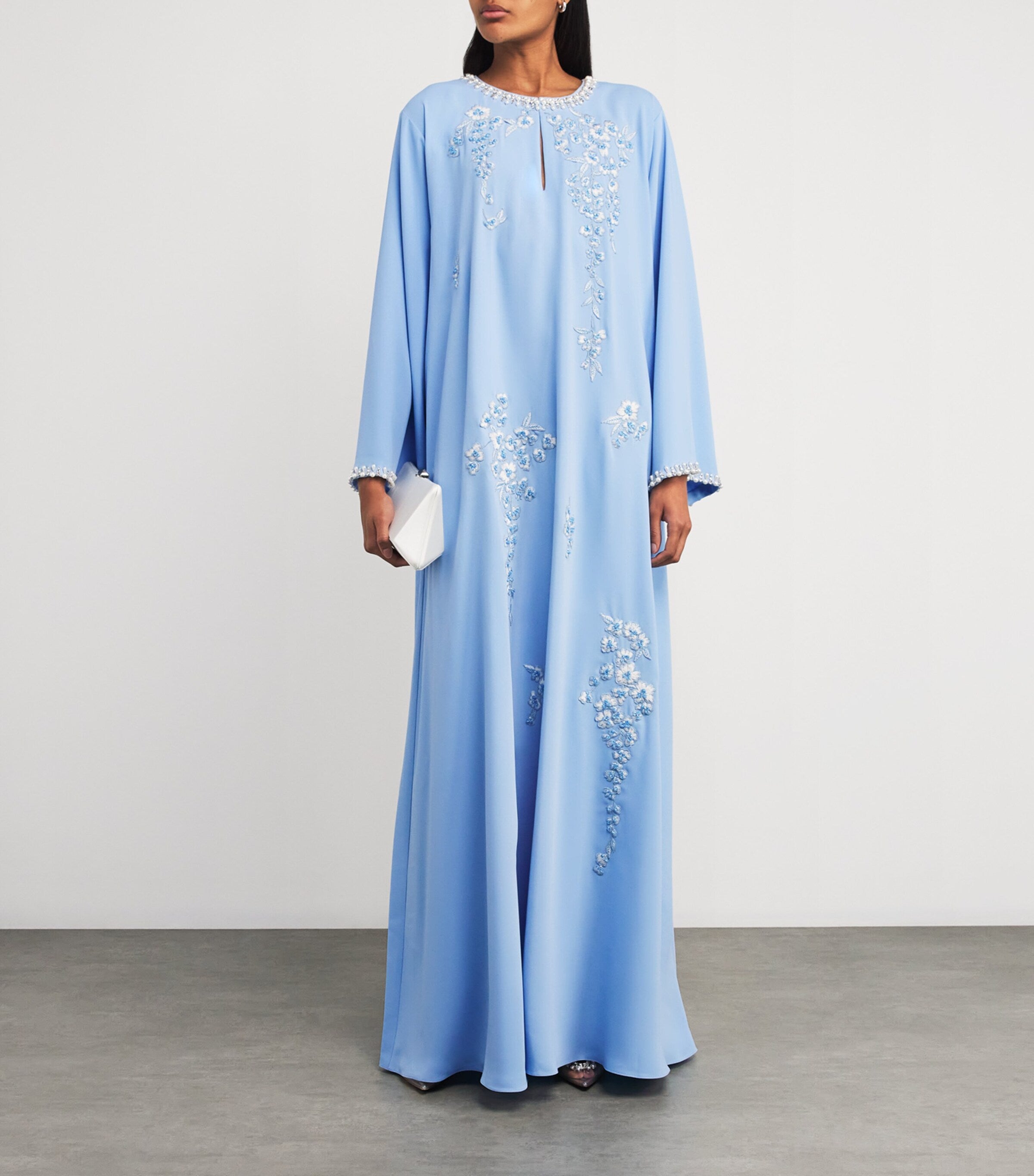 Multi Satin Embellished Kaftan