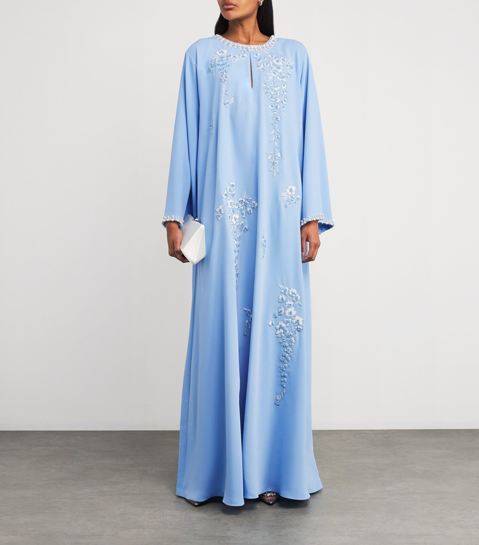 Multi Satin Embellished Kaftan