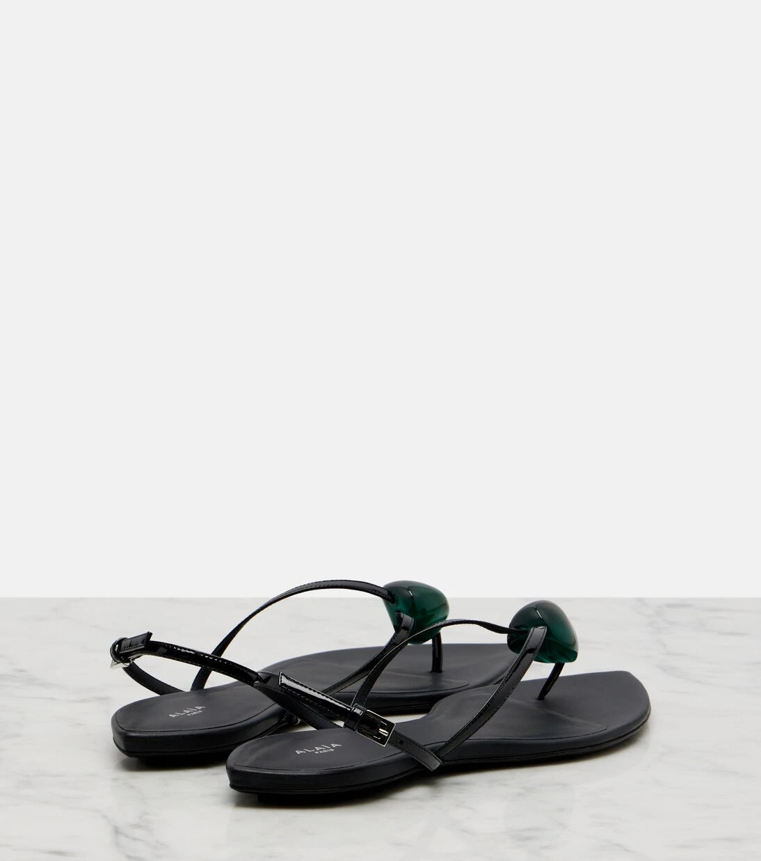 Alaïa - Invisible embellished leather sandals