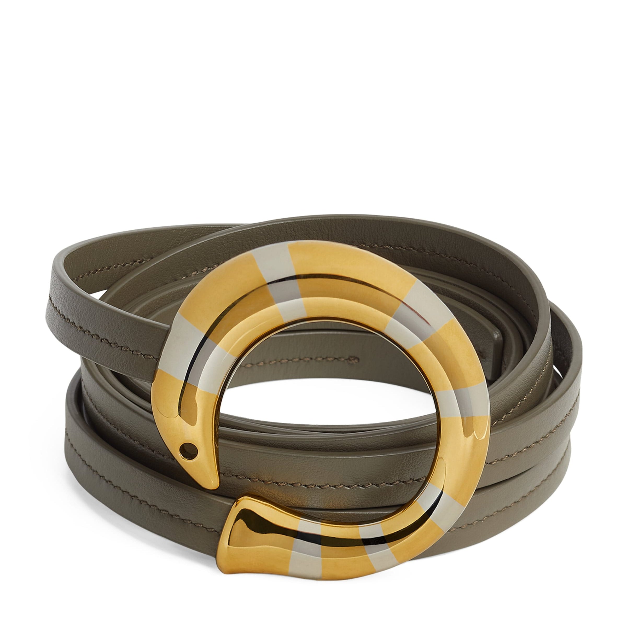 Green Leather Sardine Belt