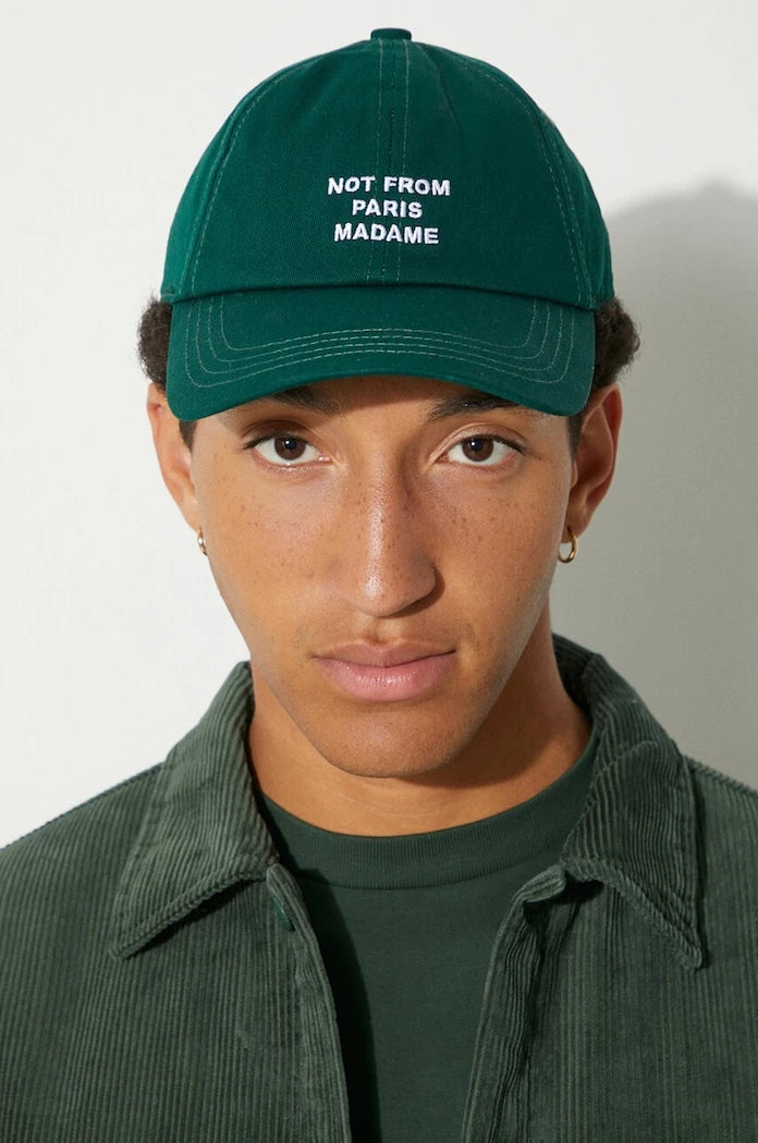 Памучна шапка с козирка Drôle de Monsieur La Casquette Slogan