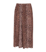 Brown Silk Georgia Midi Skirt