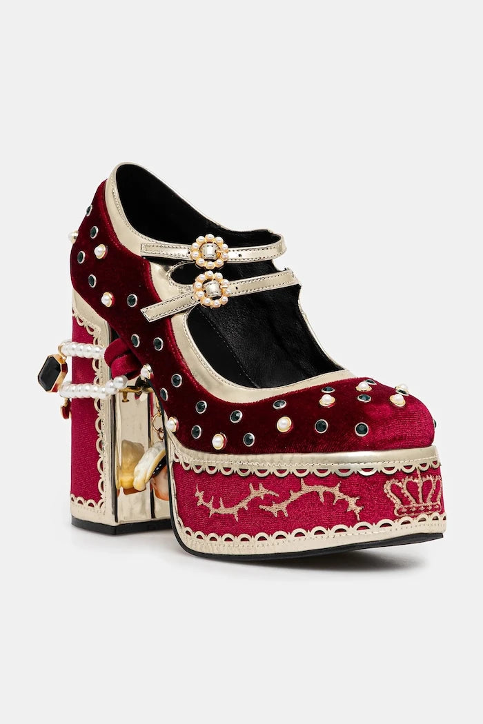 Обувки с дебел ток Koi Footwear Boleyns Vengeance