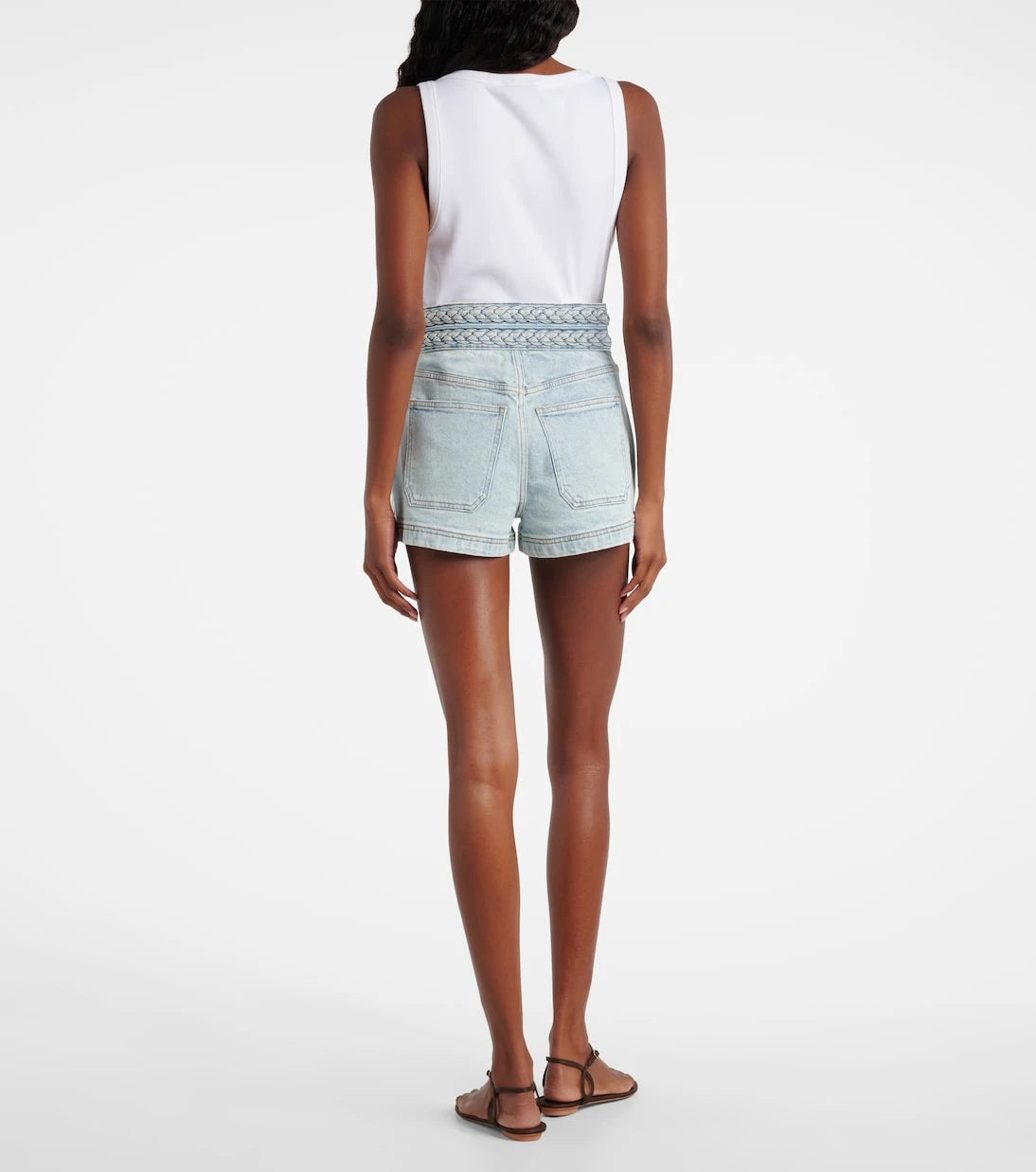 Veronica Beard - Elijah high-rise denim shorts