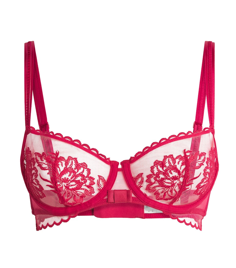 Red Romance Half-Cup Bra