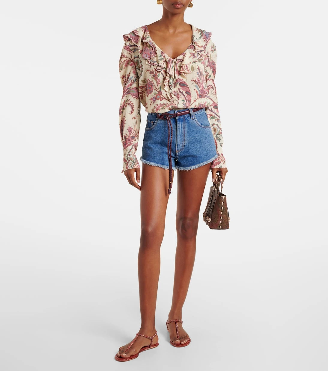Rene Caovilla - Diana embellished satin thong sandals