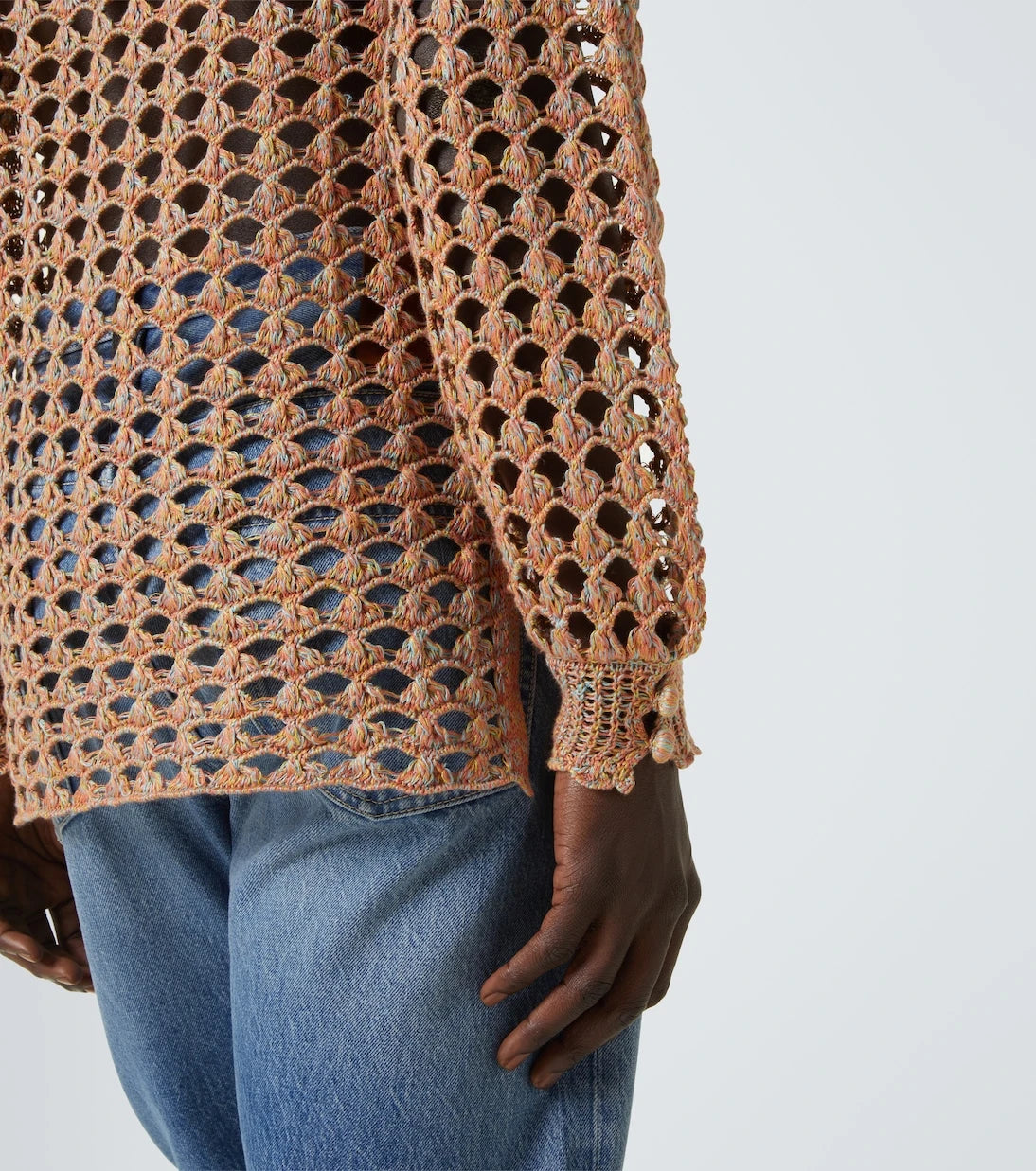 Valentino - Open-knit linen and cotton sweater