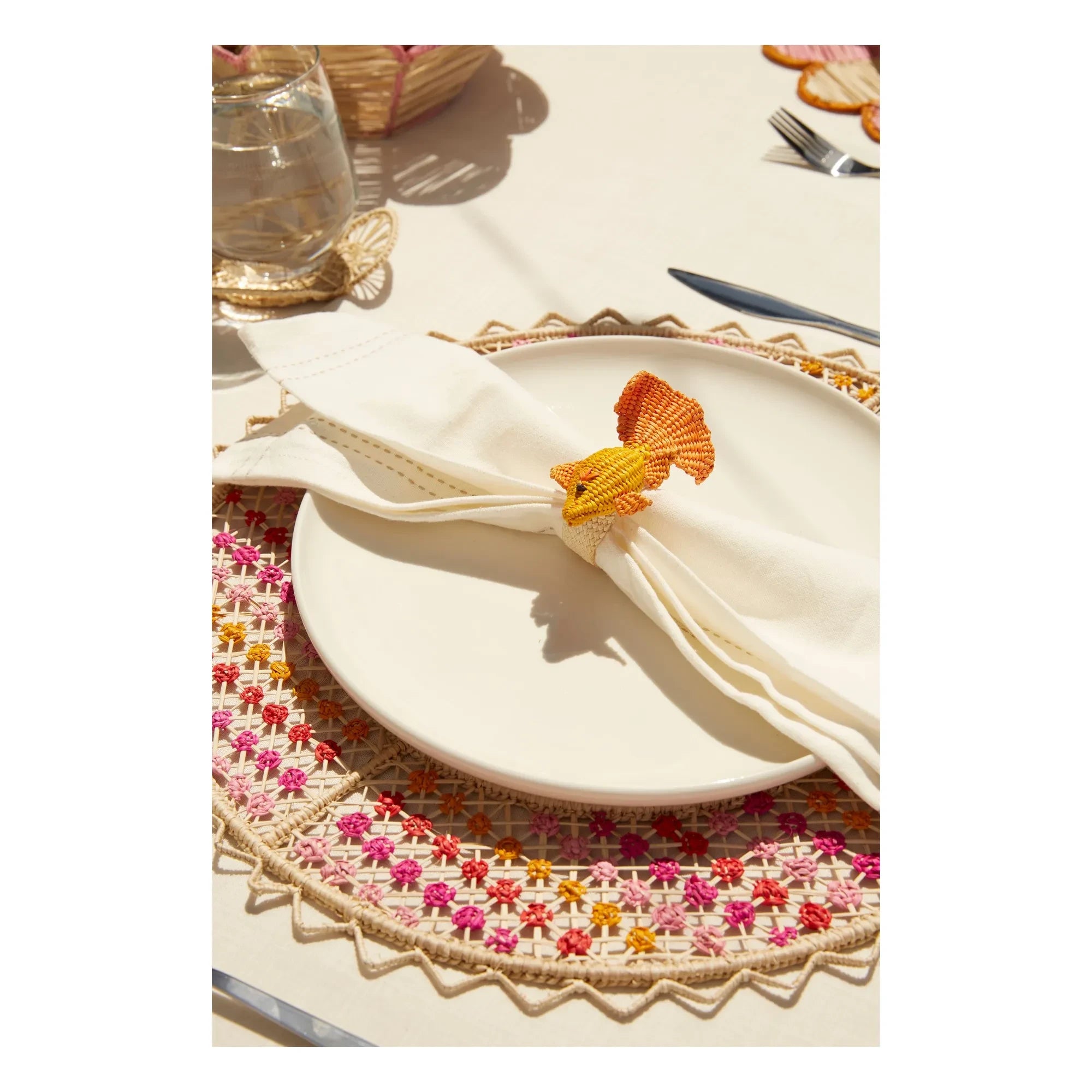 Coro Cora - Napkin ring Fish | Orange
