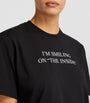 Victoria Beckham Black Organic Cotton Slogan T-Shirt