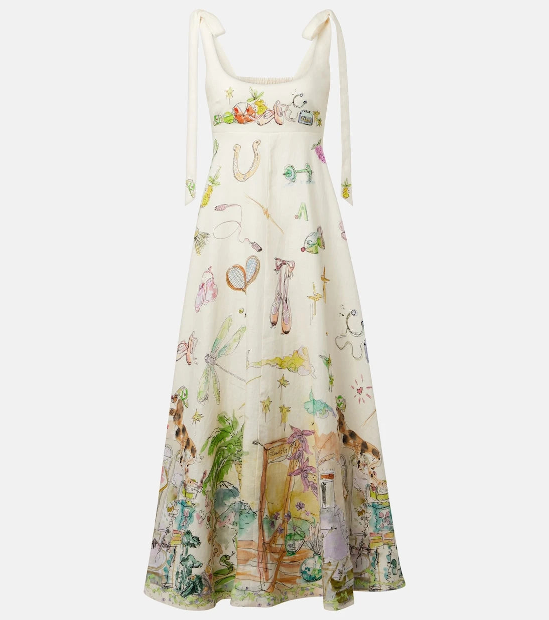 Alémais - Anouk printed linen midi dress