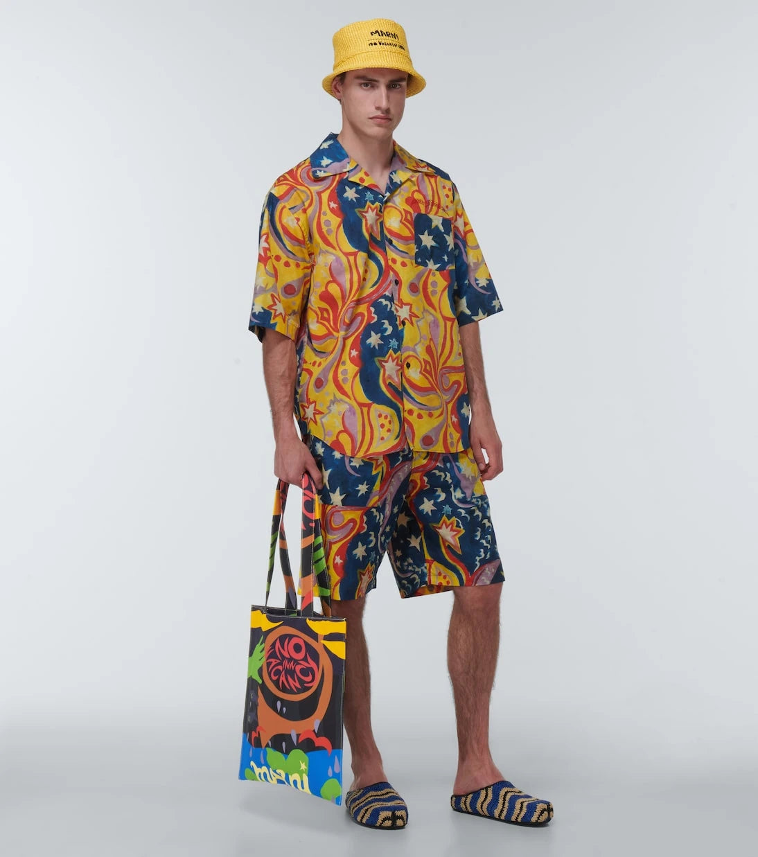 Marni - x No Vacancy Inn printed canvas tote bag
