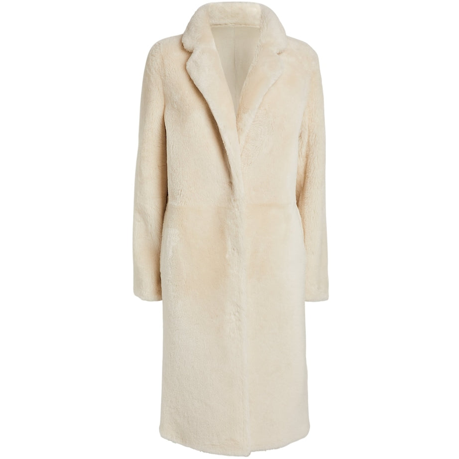 White Shearling Reversible Coat
