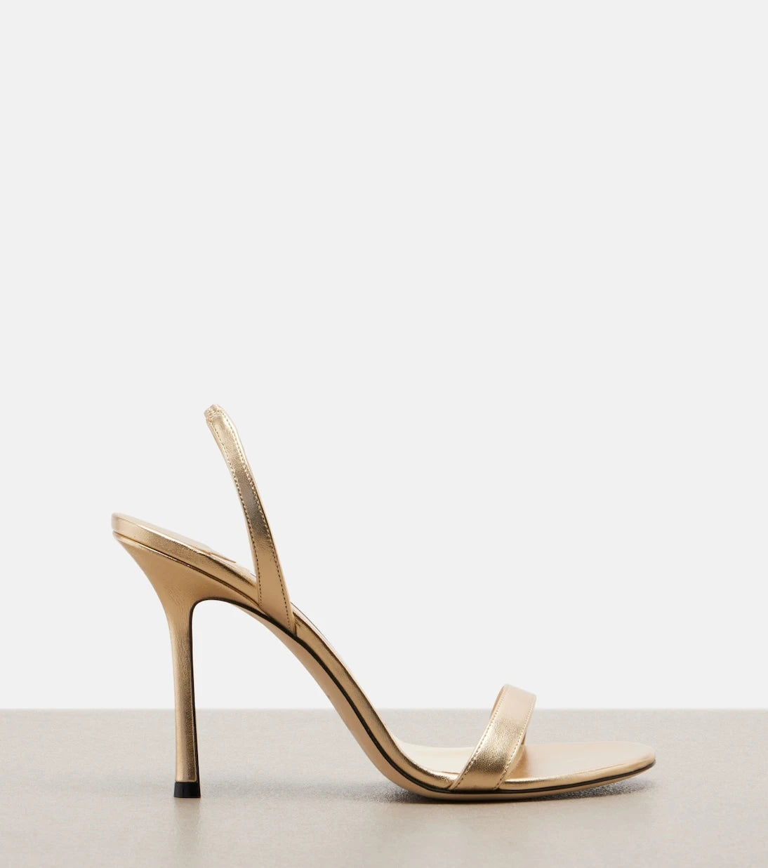 Jimmy Choo - Jenn metallic leather slingback sandals