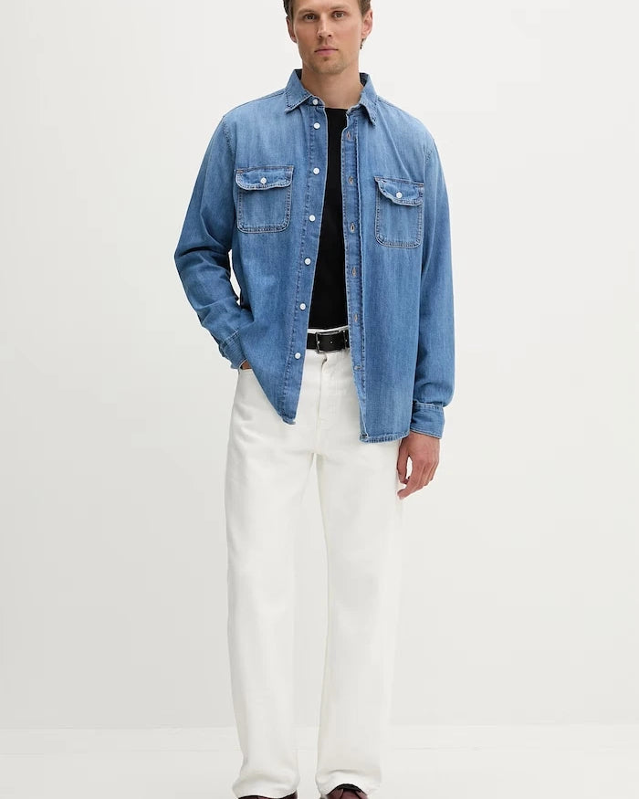 Tommy Jeans риза мъжка от деним