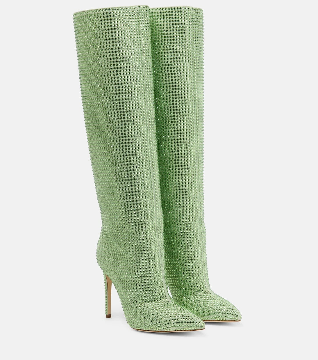 Paris Texas - Holly embellished leather knee-high boots