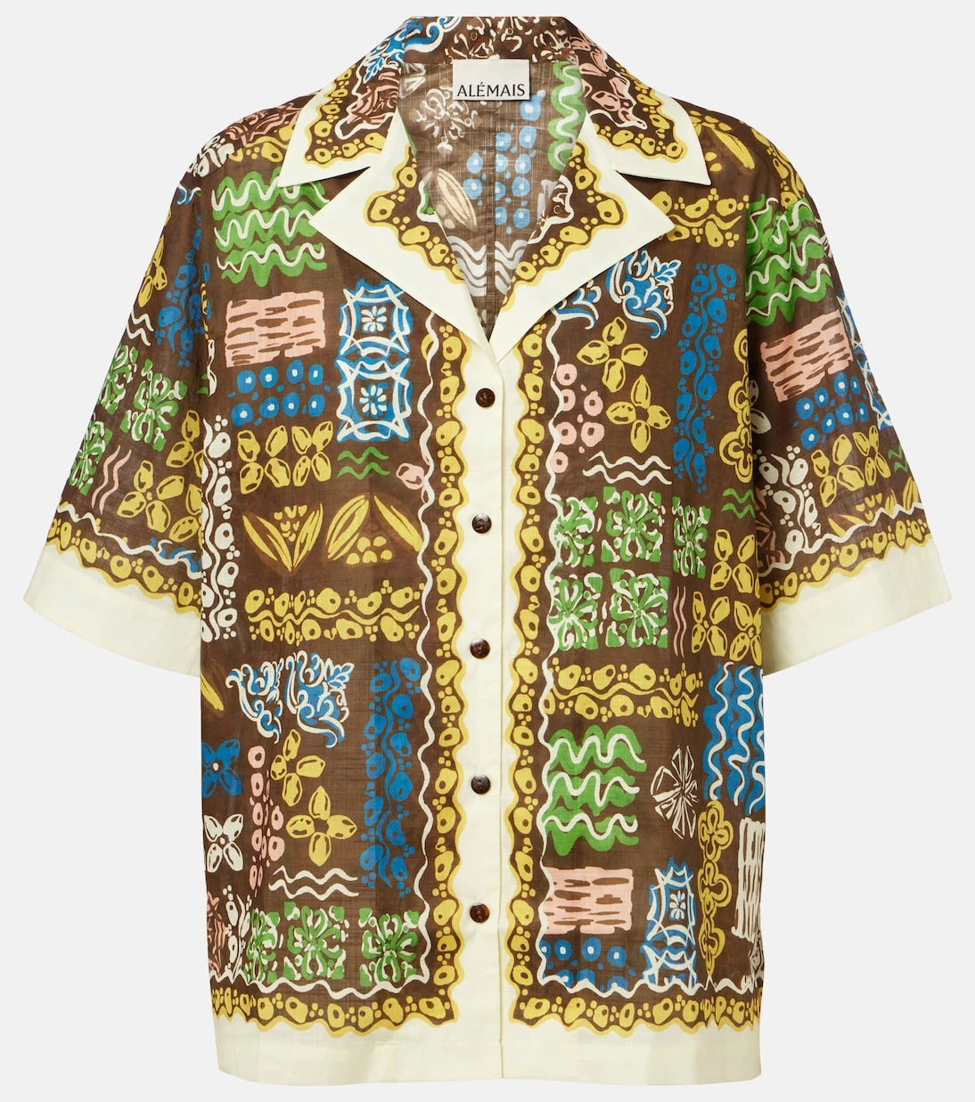 Alémais - Minnie printed cotton bowling shirt