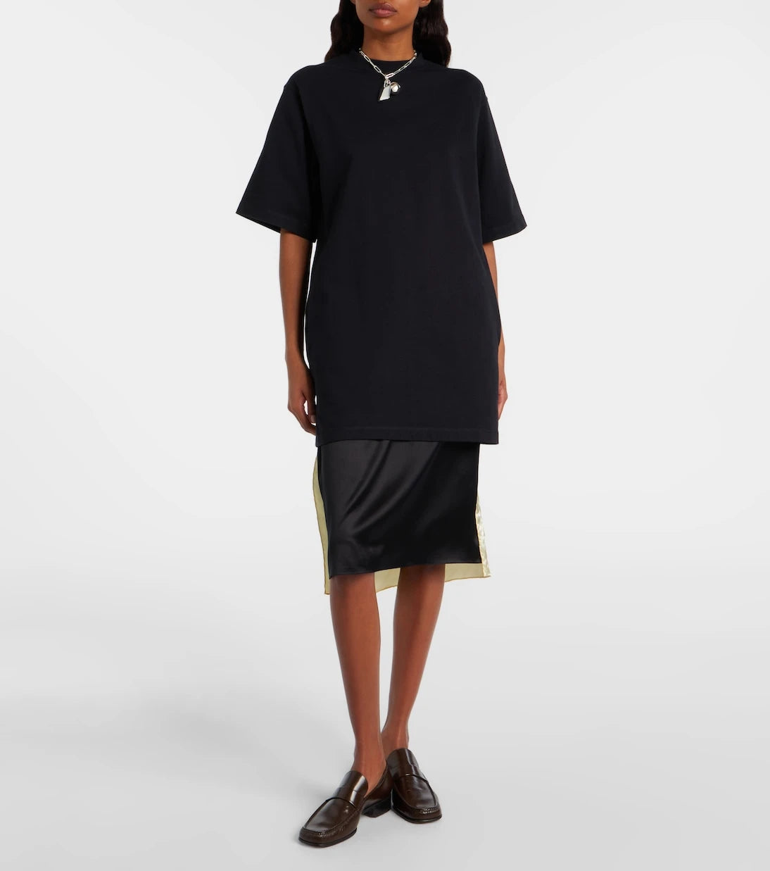 Phoebe Philo - İpek karışımlı saten kaygan etek