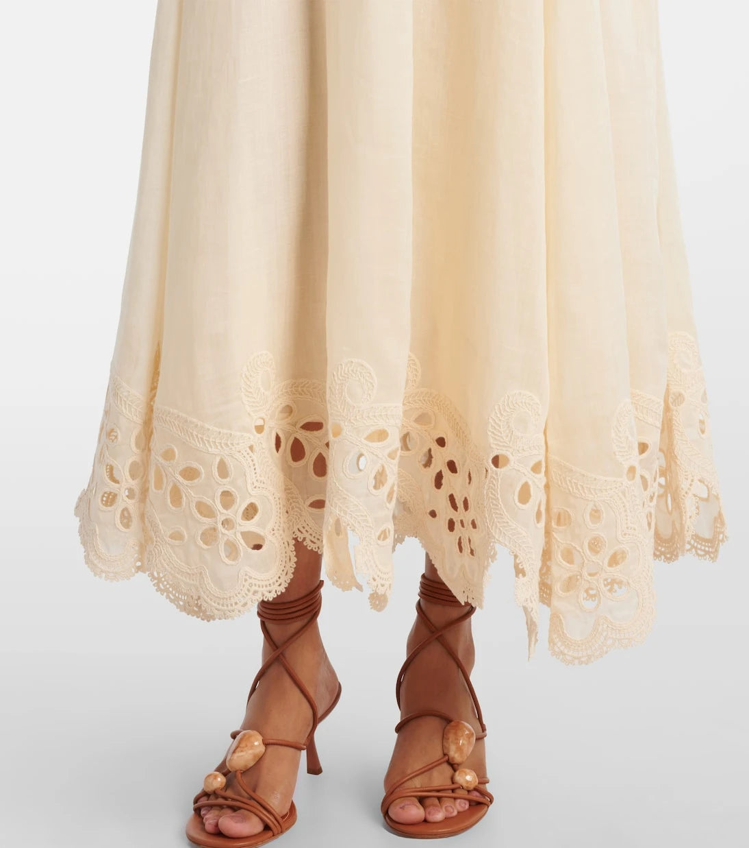 Zimmermann - Coco embroidered ramie maxi dress