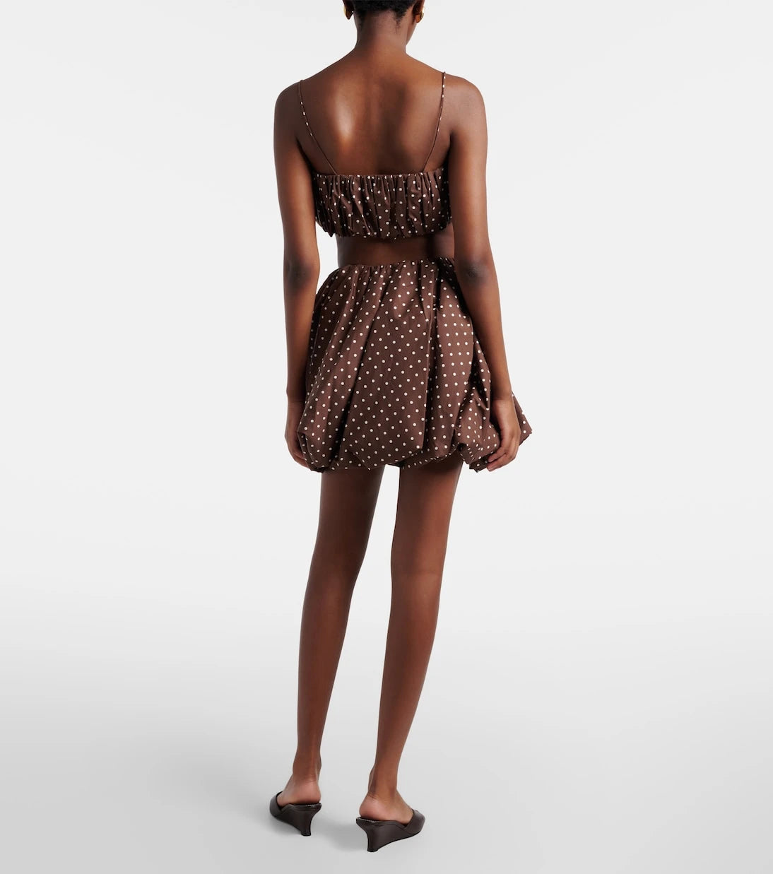Rotate - Polka-dot cotton-blend miniskirt