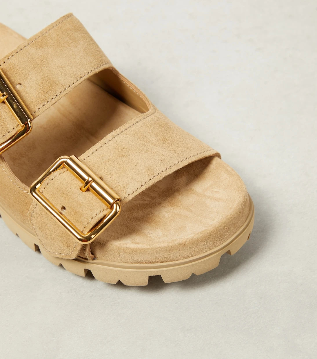 Prada - Logo suede sandals