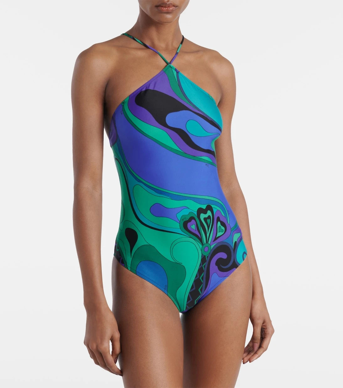 Pucci - Orchidee halterneck swimsuit