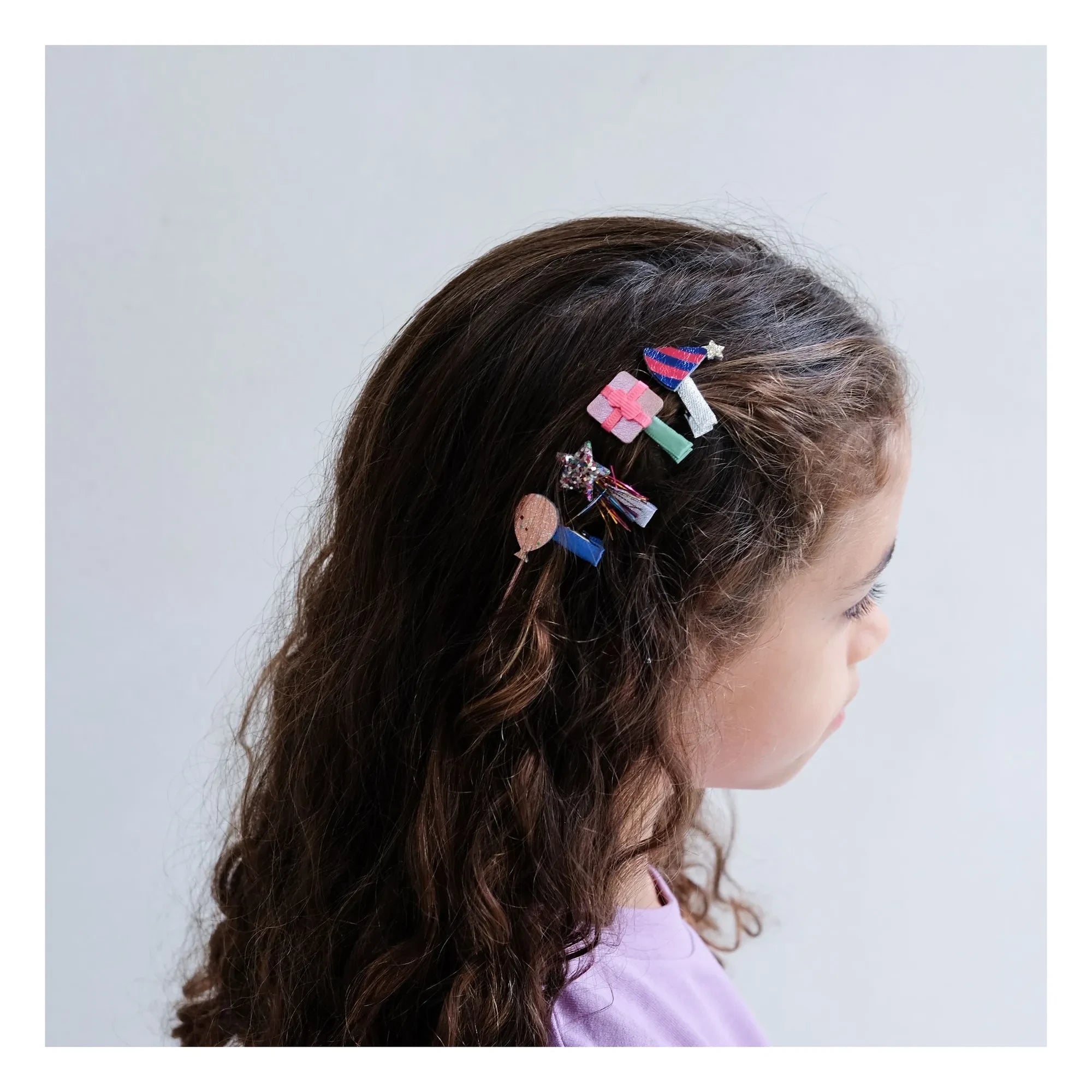 Mimi & Lula - Set of 8 B'day Party Mini Barrettes | Pink