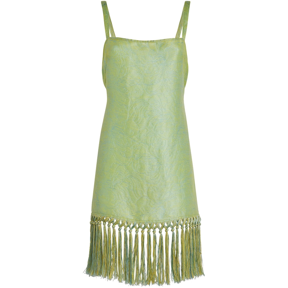 Linen-Blend Palermo Psychedelia Mini Dress