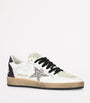 Golden Goose White Suede Ballstar Sneakers