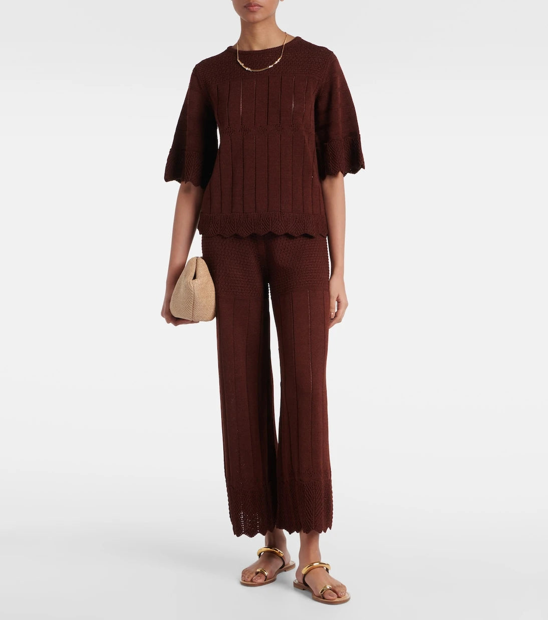 Eres - Rêverie open-knit cotton-blend top