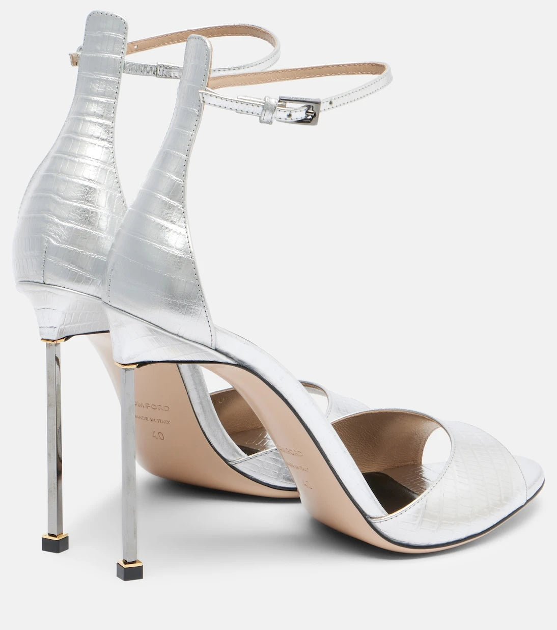 Tom Ford - Spire metallic leather sandals