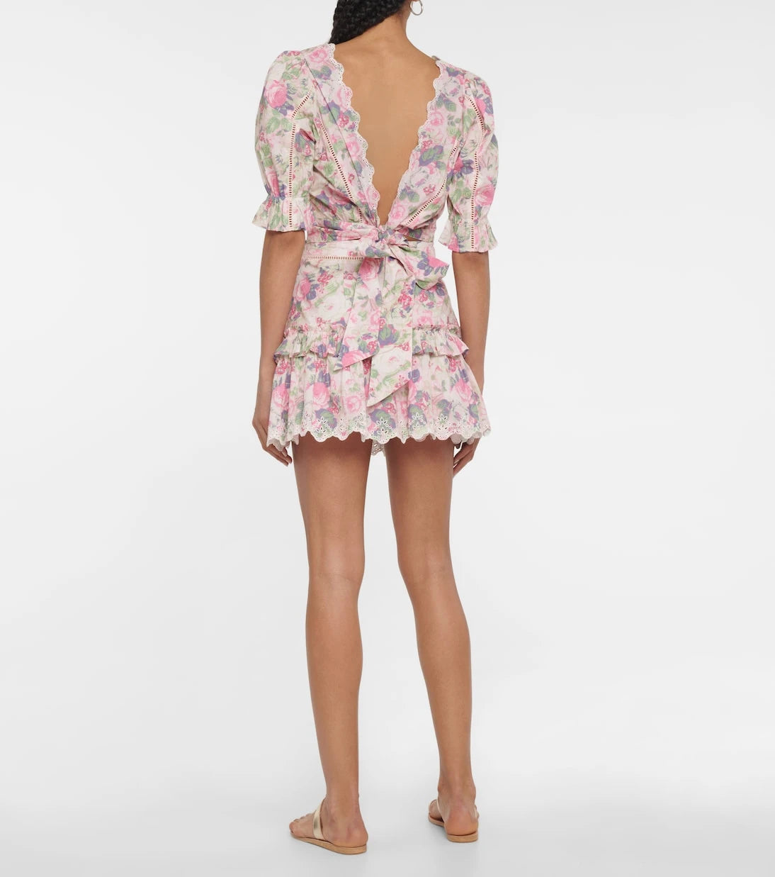 LoveShackFancy - Pernille floral cotton miniskirt