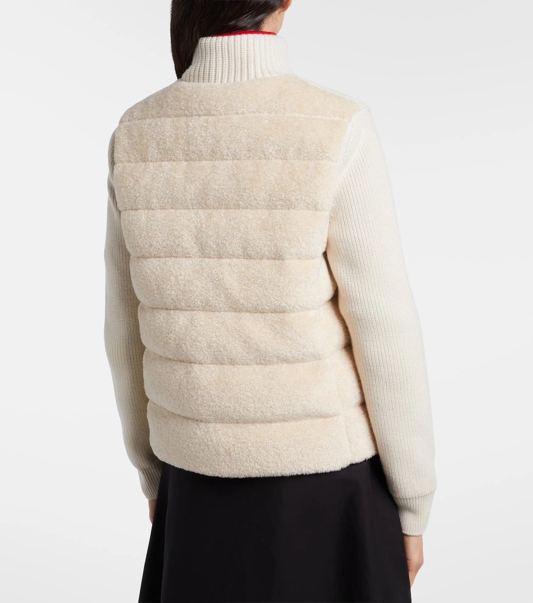 Moncler - Kuş tüyü panelli peluş hırka
