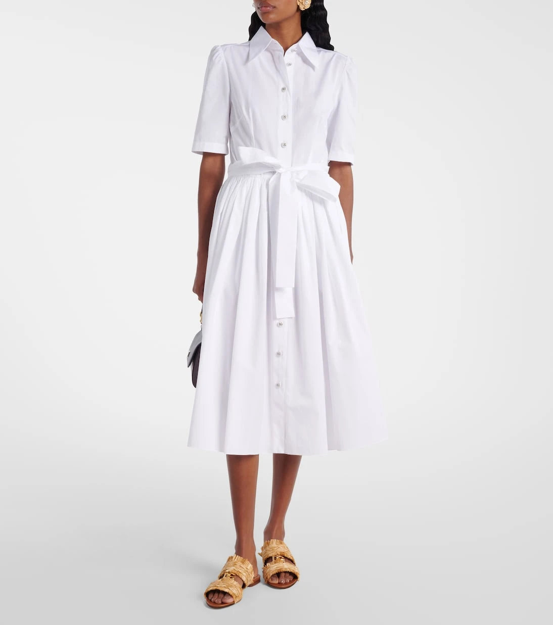 Dolce&Gabbana - Cotton poplin shirt dress