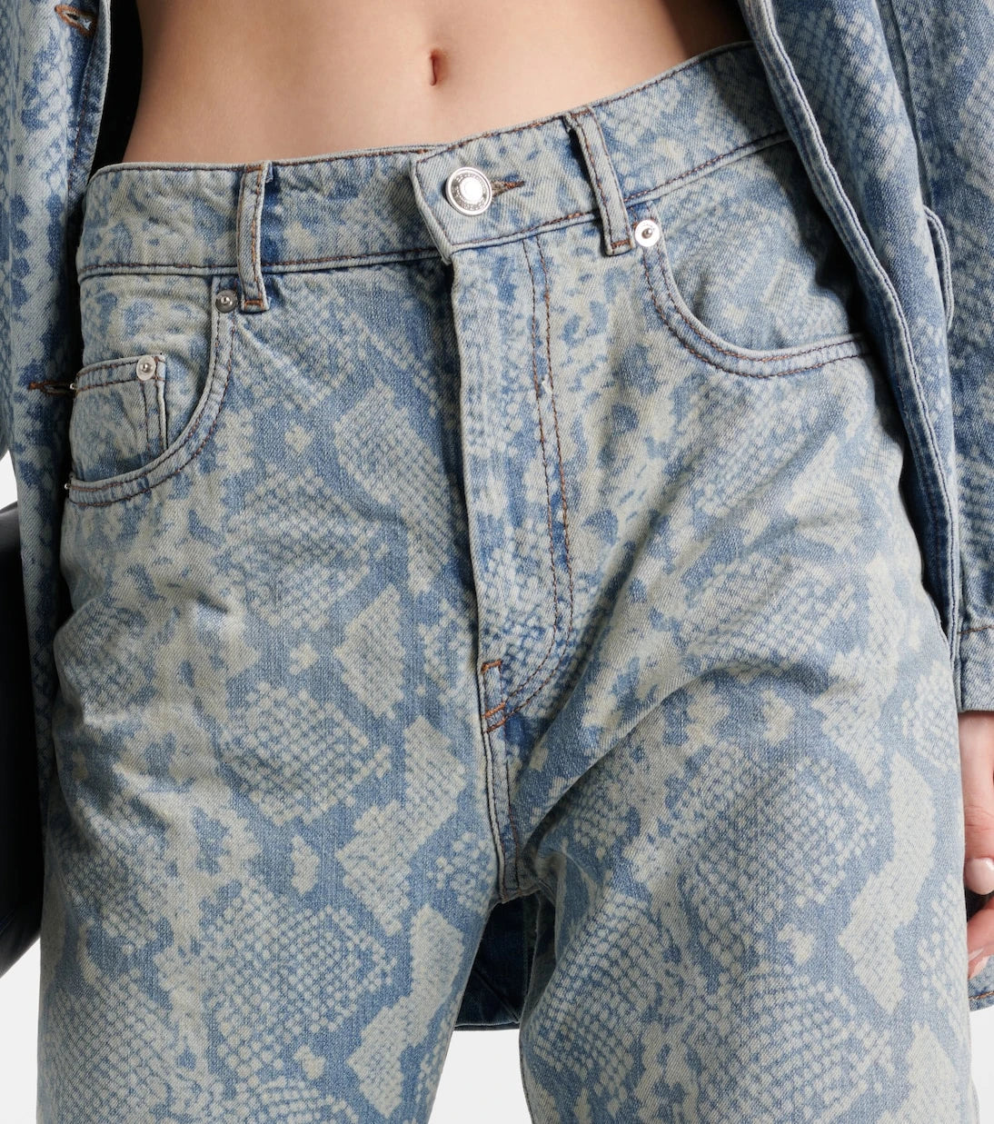 Sportmax - Diego snake-print straight jeans