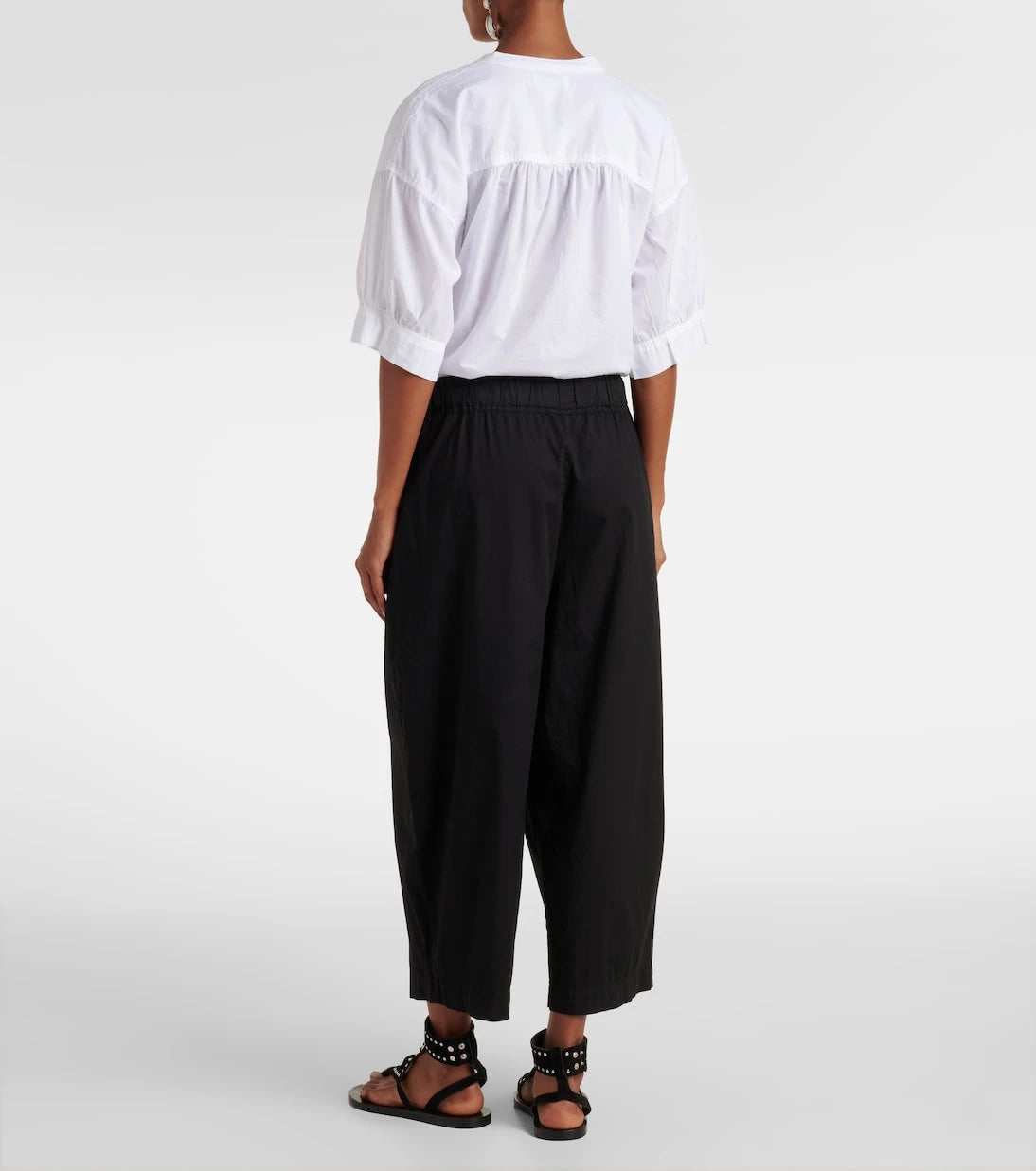 Velvet - Sophia cotton poplin wide-leg pants