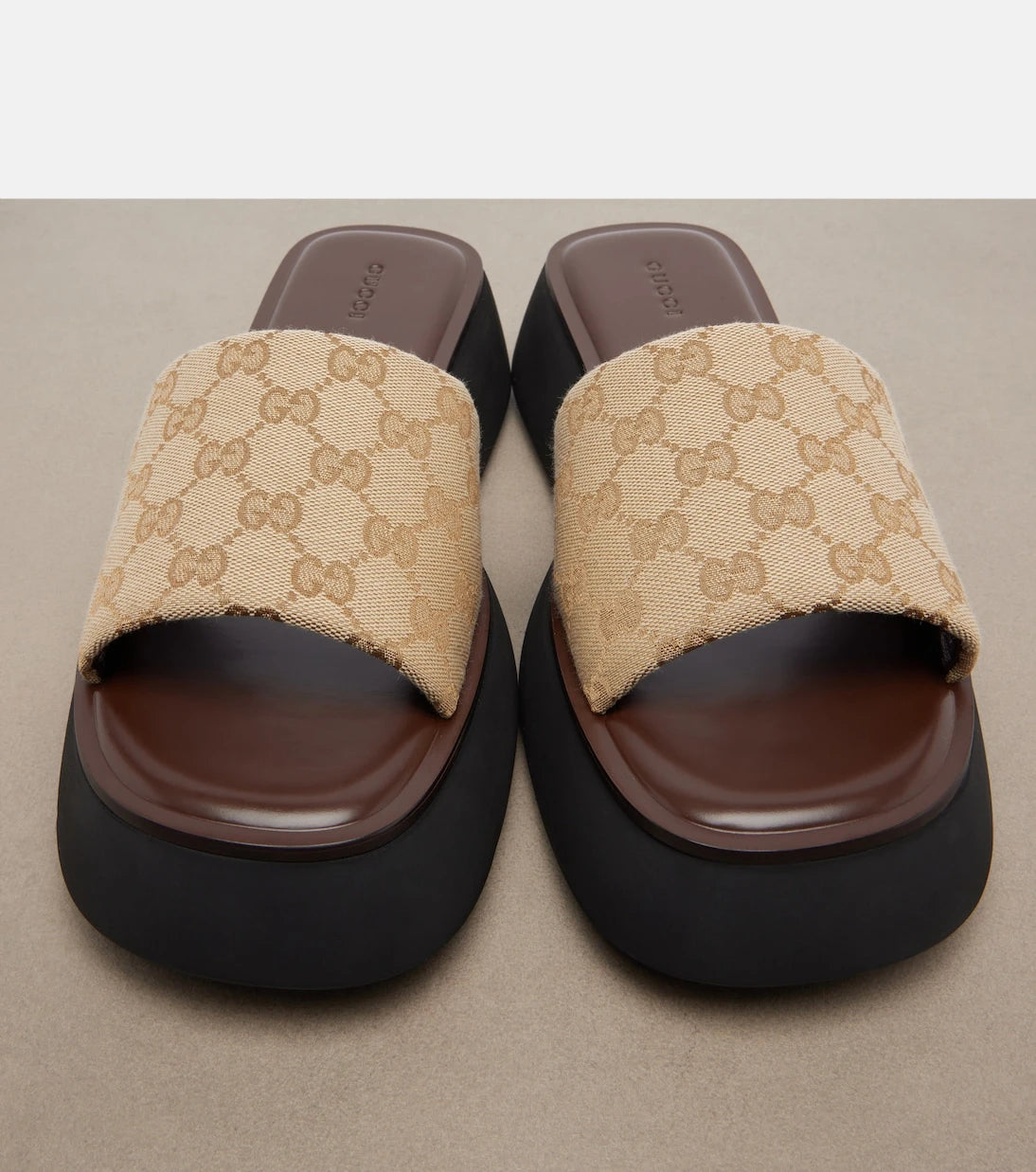 Gucci - GG canvas platform slides